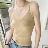 リブニットキャミソール フロントVカット | Miniministore | 詳細画像5 