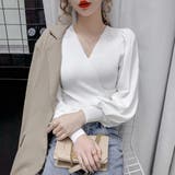 バルーン袖 リブニットトップス 韓国風 | Miniministore | 詳細画像8 