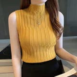 イエロー | タートルネック ニット トップス | Miniministore