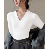 Vネック ベーシック 長袖 カットソー | Miniministore | 詳細画像4 