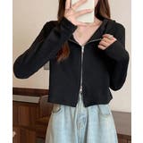 レディースジップアップ パーカートップス | Miniministore | 詳細画像1 