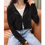 レディースジップアップ パーカートップス | Miniministore | 詳細画像2 