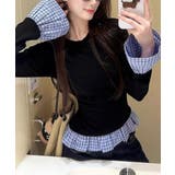 フェイク レイヤード 袖フリル トップス | Miniministore | 詳細画像2