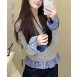 フェイク レイヤード 袖フリル トップス | Miniministore | 詳細画像7