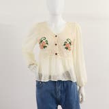 花刺しゅう シフォン袖 ニットトップス | Miniministore | 詳細画像11