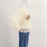 花刺しゅう シフォン袖 ニットトップス | Miniministore | 詳細画像12