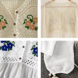 花刺しゅう シフォン袖 ニットトップス | Miniministore | 詳細画像4