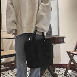 キャンバス 肩掛バッグ 韓国ファッション オフィスカジュアル | Miniministore | 詳細画像5 