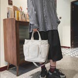 キャンバス 肩掛バッグ 韓国ファッション オフィスカジュアル | Miniministore | 詳細画像7 