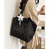きらめく星柄 リボントートバッグ 軽量 | Miniministore | 詳細画像1