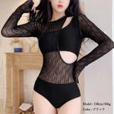 ワンピース水着 シースルーモノキニ 長袖 | Miniministore | 詳細画像4 