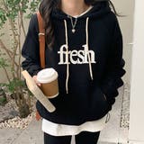 ブラック | ロゴパーカー レディース 裏起毛 韓国 | Miniministore