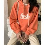 オレンジ | フード付きパーカー レディース 裏起毛 | Miniministore