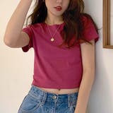 チェリーパープル | ショート丈tシャツ へそ出し 8色 夏 | Miniministore