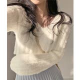 アイボリー | ニットトップス ショート丈ニット 韓国 | SUNSHINE CLOSET