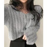 ライトグレー | ニットトップス ショート丈ニット 韓国 | SUNSHINE CLOSET