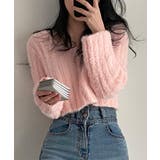 ピンク | ニットトップス ショート丈ニット 韓国 | SUNSHINE CLOSET