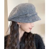 グレー | ベレー帽 起毛 ハット レディース 秋冬 | ANGELCLOSET