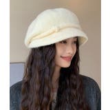 アイボリー | ベレー帽 起毛 ハット レディース 秋冬 | ANGELCLOSET