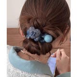ブルー | ヘアゴム スプリング きれいめ 韓国風 | Miniministore