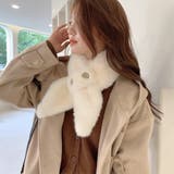 アイボリー | フェイクファー ティペット レディース | Miniministore