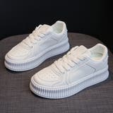 ホワイト | 厚底スニーカー レディース ローカット靴 | Miniministore