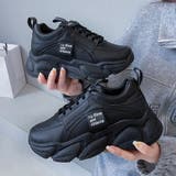 ブラック | 厚底スニーカー ダッドスニーカー 美脚 | ANGELCLOSET