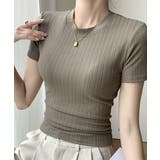 グレイッシュベージュ | 無地Tシャツ 半袖 レディース 薄手 | ANGELCLOSET