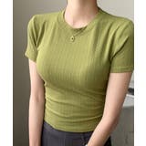 オリーブ | 無地Tシャツ 半袖 レディース 薄手 | ANGELCLOSET