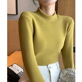 マスタード | 無地インナー 裏起毛 カットソー 保温 | ANGELCLOSET