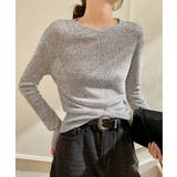グレー | 長袖Tシャツ レディース 無地 透け | ANGELCLOSET