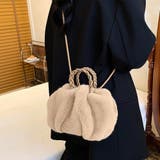 ベージュ | ショルダーバッグ 巾着ふわふわ 斜めがけ | SUNSHINE CLOSET