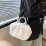 ホワイト | ショルダーバッグ 巾着ふわふわ 斜めがけ | SUNSHINE CLOSET