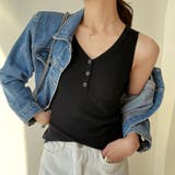 ブラック | タンクトップ Vネック タイト 春夏秋 | Miniministore