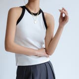 ホワイト | タンクトップ ロング丈 配色 ストリート | Miniministore