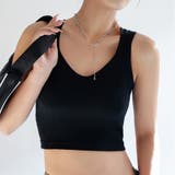 ブラック | タンクトップ カップ付き バック英字ロゴ | Miniministore