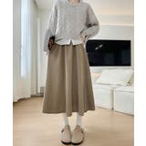 ダークベージュ | フレアスカート ロングスカート Aライン | Miniministore