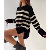ブラック | ニットトップス レディース ボーダー | Miniministore