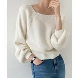 オフホワイト | ニットトップス レディース 無地 | Miniministore