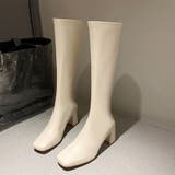 アイボリー | ロングブーツ ブーツ 合皮 韓国 | Miniministore