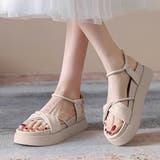 アイボリー | 厚底サンダル レディース ベルト 全2色 | Miniministore