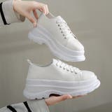 ホワイト | 厚底スニーカー ローカット靴 レディース | Miniministore