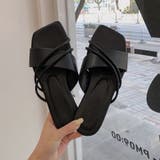 ブラック | フラットサンダル 美脚 スリッパ 夏 | SUNSHINE CLOSET