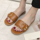 キャメル | サンダル ミュールサンダル ローヒール夏 | Miniministore