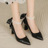 ブラック | パンプス ハイヒール アンクルストラップ | Miniministore