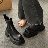 ブラック | サイドゴアブーツ ショートブーツ 厚底 | Miniministore