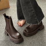 ブラウン | サイドゴアブーツ ショートブーツ 厚底 | Miniministore