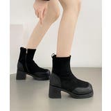 ブラック | 厚底ショートブーツ レディース靴 秋冬 | SUNSHINE CLOSET