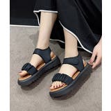 ブラック | 厚底 スポーツサンダル 美脚 夏靴韓国風 | Miniministore