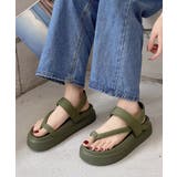 カーキ | トングサンダル 厚底 ビーチサンダル 夏 | Miniministore